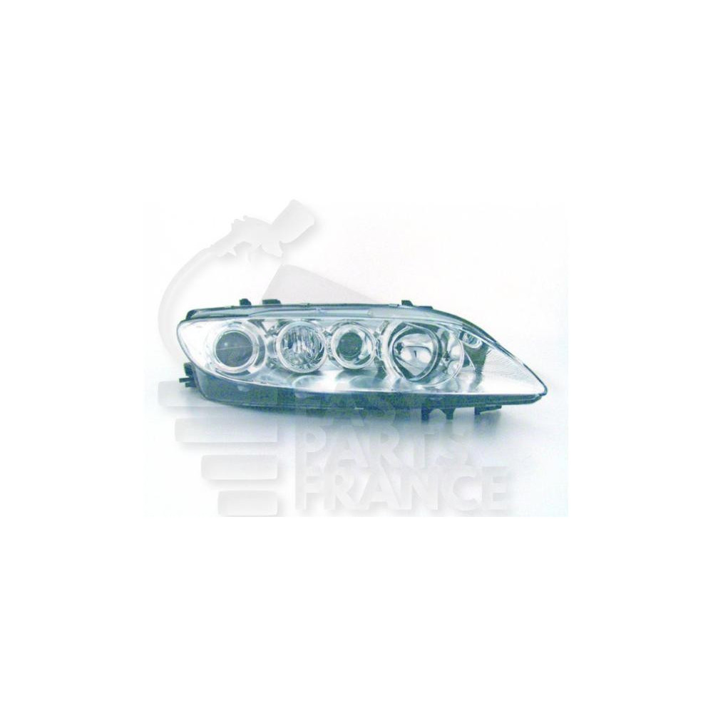 PHARE OPTIQUE DROIT H1+H1 ÉLECTRIQUE AVEC MOTEUR FOND CHROME pour MAZDA MAZDA 6