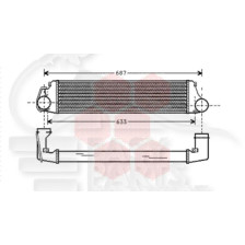 ECHANGEUR 320 - 330 DROIT 540 X 127 X 50 pour BMW S3 E46 4 PTES / BREAK