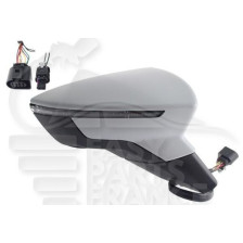 RÉTROVISEUR DROIT ÉLECTRIQUE CHAUFFANT A PEINDRE RABATTABLE ÉLECTRIQUEMENT AVEC FEU & DÉTECT. ANGLE MORT 10 PINS pour SEAT …