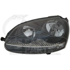 PHARE OPTIQUE GAUCHE H7+H7 ÉLECTRIQUE AVEC MOTEUR FOND NOIR pour VOLKSWAGEN GOLF