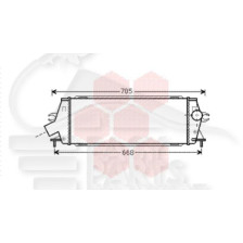 ECHANGEUR 2.0/2.5 DCI 540 X 76 X 40 pour NISSAN PRIMASTAR