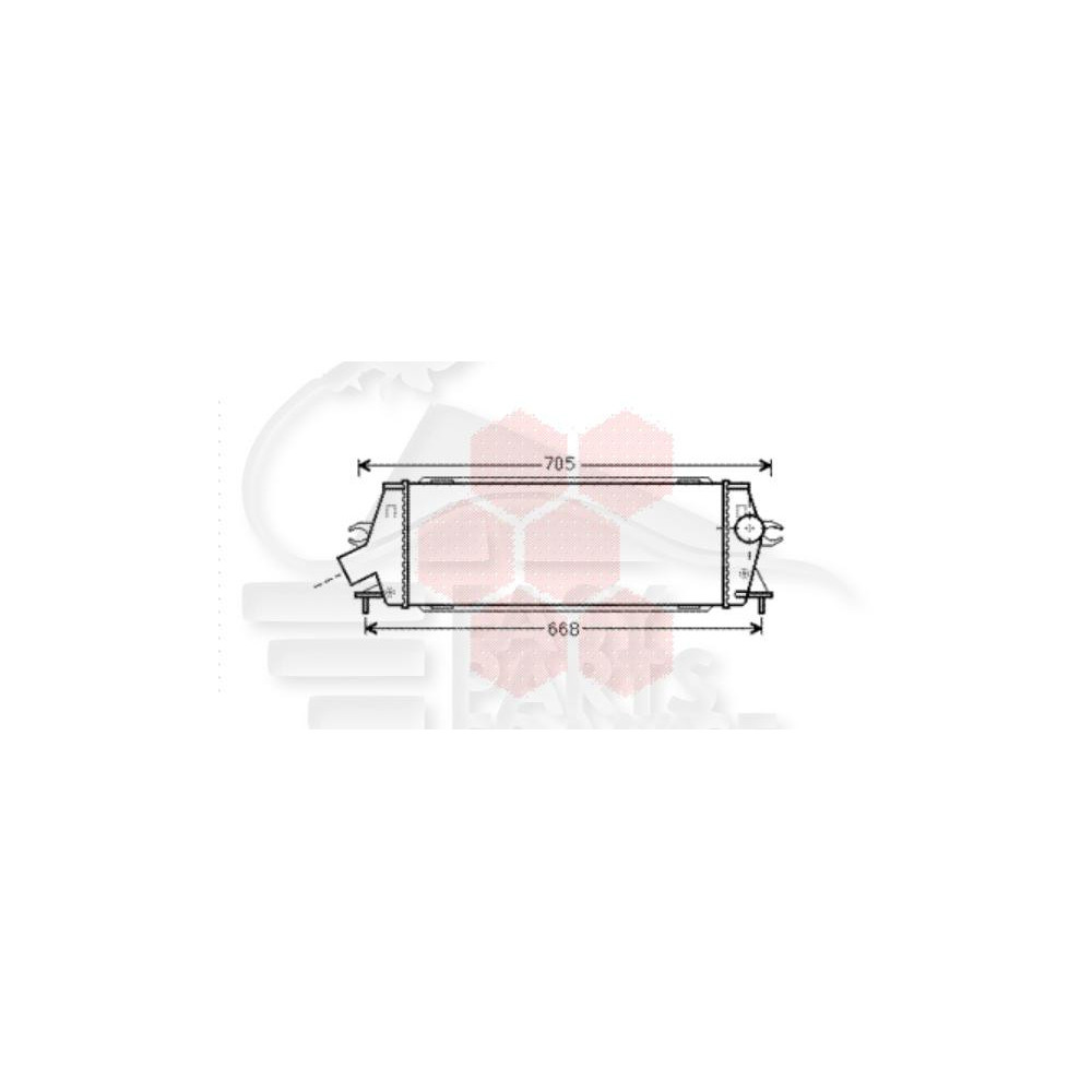 ECHANGEUR 2.0/2.5 DCI 540 X 76 X 40 pour RENAULT TRAFIC