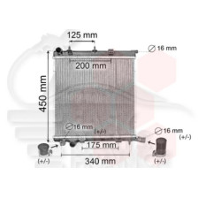 RADIATEUR 1.4 HDI BOÎTE MÉCA 380 X 390 X 23 pour DS DS 3