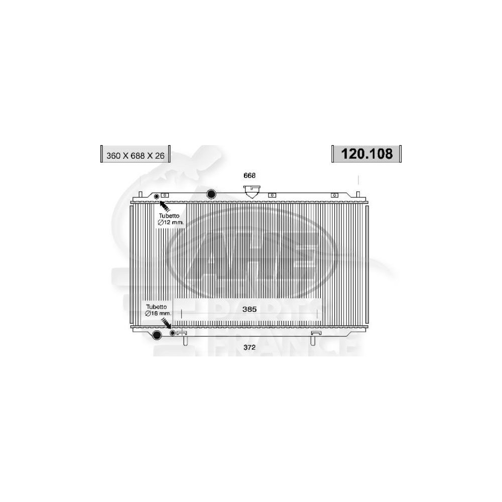 RADIATEUR 1.9 TD BOÎTE MÉCA AVEC OU SANS CLIM pour NISSAN PRIMERA