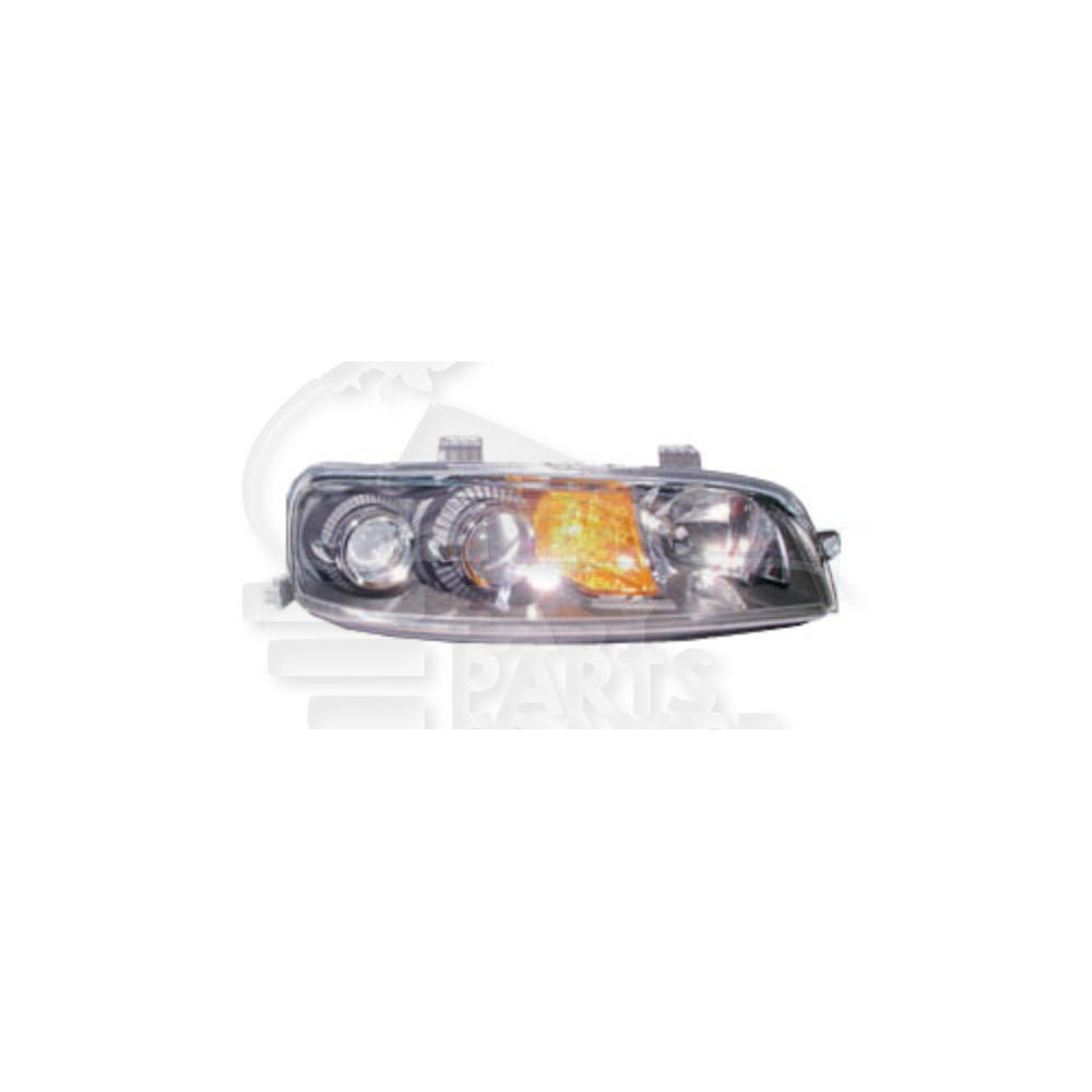 PHARE OPTIQUE DROIT H1+H1 ÉLECTRIQUE SANS MOTEUR FOND NOIR pour FIAT PUNTO 5 PORTES