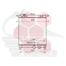 RADIATEUR 1.0 I - 356 X 359 X 18 pour VOLKSWAGEN UP
