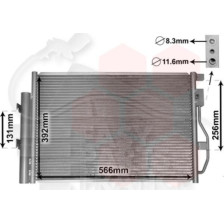 CONDENSEUR 1.6I/1.8I ECOTEC 565 X 395 X 16 