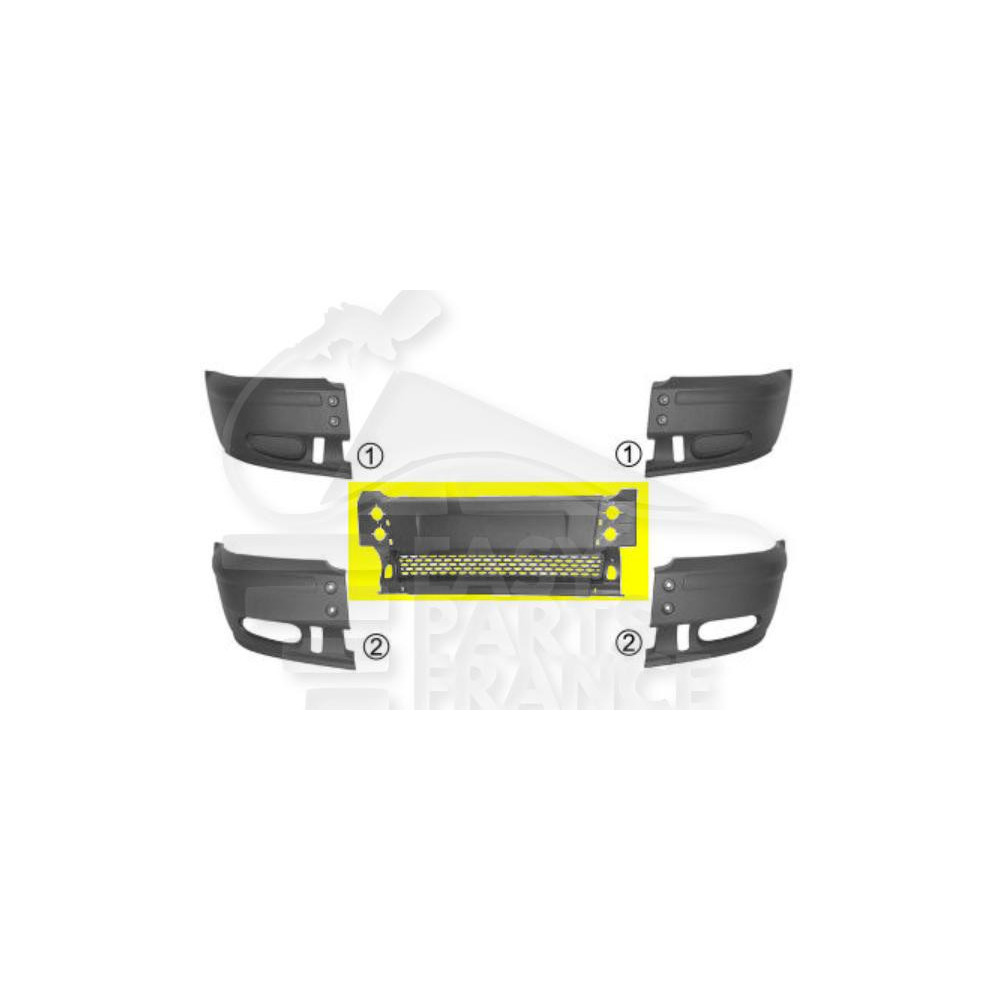 PARE-CHOC AVANT CENTRAL GRIS pour FORD TRANSIT