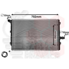 RADIATEUR 2.0 TFSI FR - 650 X 445 X 32 BRAZED pour VOLKSWAGEN GOLF
