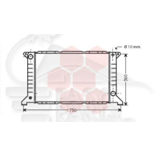RADIATEUR 2.0 - 2.5 DROIT AVEC OU SANS CLIM 600 X 333 X 43 pour FORD TRANSIT