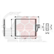 CONDENSEUR  TT TYPES SAUF - 520/525/530 D 470 X 432 X 25 