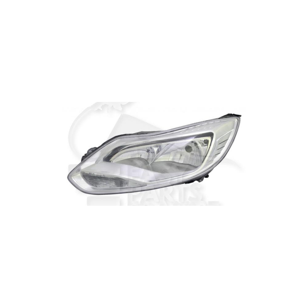 PHARE OPTIQUE GAUCHE H1+H7 ÉLECTRIQUE AVEC MOTEUR FOND CHROME pour FORD FOCUS