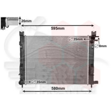 RADIATEUR TOUS TYPES AVEC CLIM 511 X410 X 26 pour DACIA SANDERO