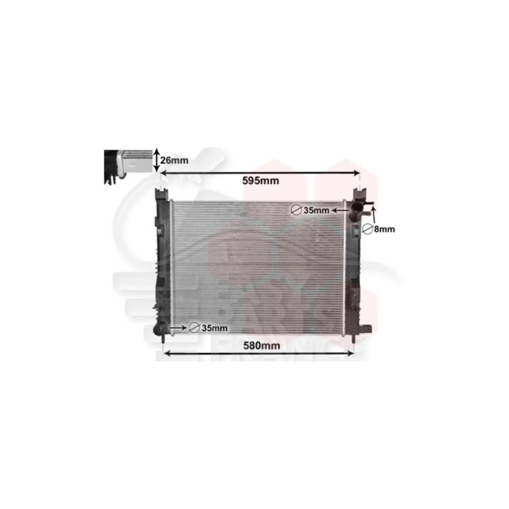 RADIATEUR TOUS TYPES AVEC CLIM 511 X410 X 26 pour DACIA SANDERO STEPWAY