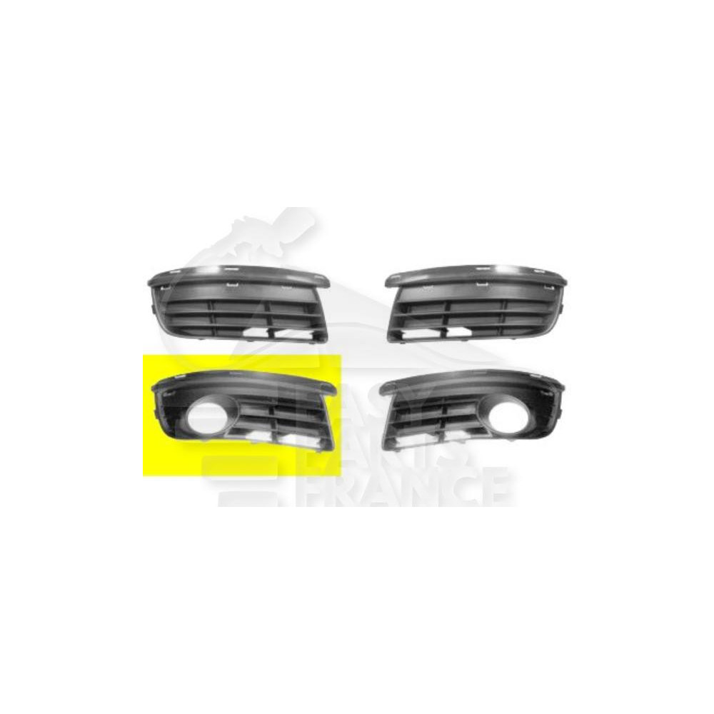 GRILLE DE PARE-CHOC AVANT-DROIT NOIRE AVEC EMPLACEMENT ANTI-BROUILLARD pour VOLKSWAGEN JETTA