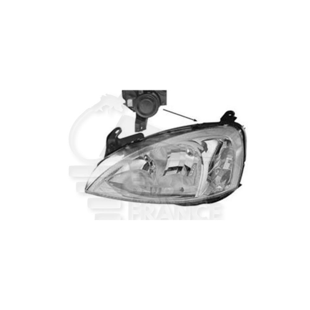 PHARE OPTIQUE GAUCHE H7+H7 ÉLECTRIQUE SANS MOTEUR MODÈLE VALEO → 07/04 pour OPEL CORSA