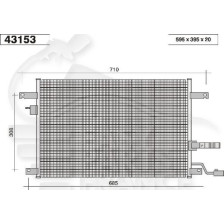 CONDENSEUR DE CLIM TOUS TYPES 600 X 400 X 20 pour CHEVROLET OPTRA
