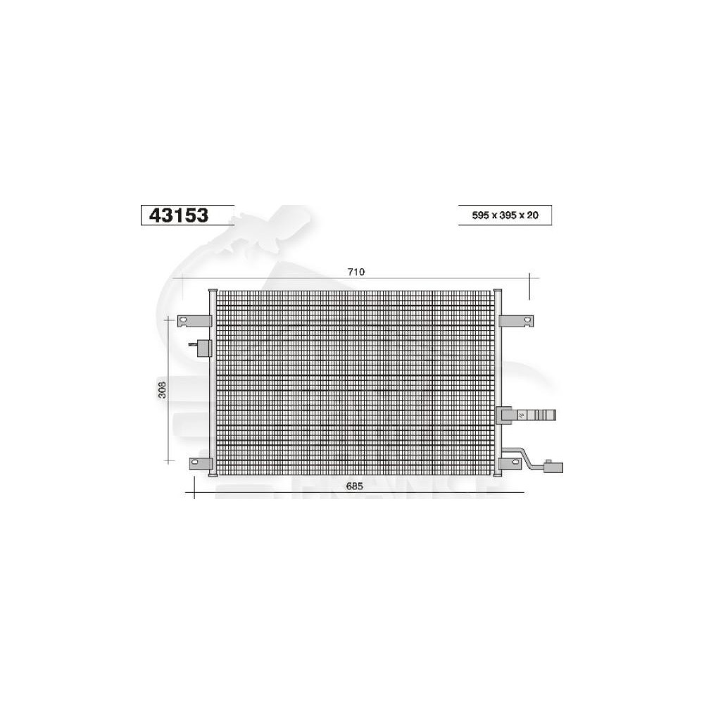 CONDENSEUR DE CLIM TOUS TYPES 600 X 400 X 20 pour DAEWOO LACETTI