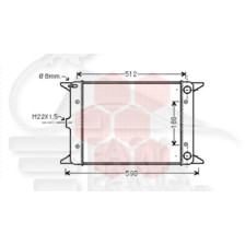 RADIATEUR 1.5 DIESEL 525 X 322 X 30 pour VOLKSWAGEN GOLF