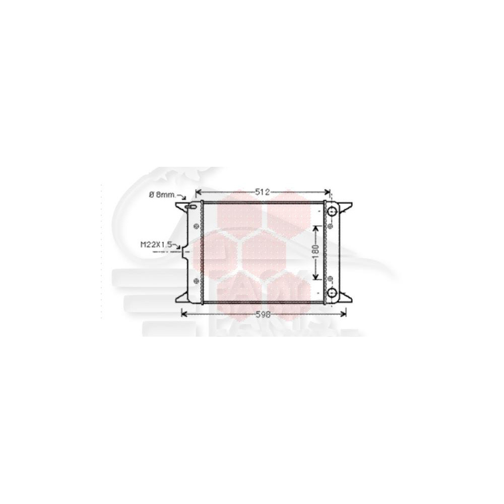 RADIATEUR 1.5 DIESEL 525 X 322 X 30 pour VOLKSWAGEN GOLF
