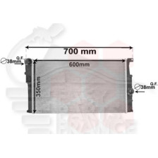RADIATEUR 218/220 DROIT BOÎTE MÉCA 600 X 350 X 19 pour BMW S2