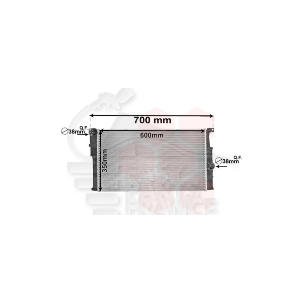 RADIATEUR 316I KW90/318I KW105 - 318/320/325/330 I BOITE AUTO/MÉCA 600 X 350 X 19 pour BMW S3 E90