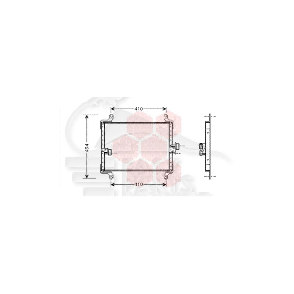 CONDENSEUR TOUS TYPES 505 X 350 X 25 pour FIAT DUCATO