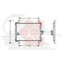 CONDENSEUR TOUS TYPES 505 X 350 X 25 pour PEUGEOT BOXER