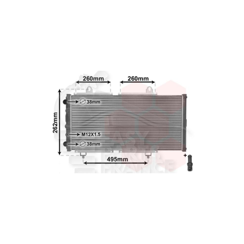 RADIATEUR 2.5D → 04/85 825 X 415 X 32 pour PEUGEOT J5
