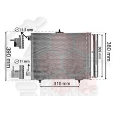 CONDENSEUR TOUS TYPES ESSENCE BOÎTE MÉCA 420 X 374 X 16 pour DS DS 3