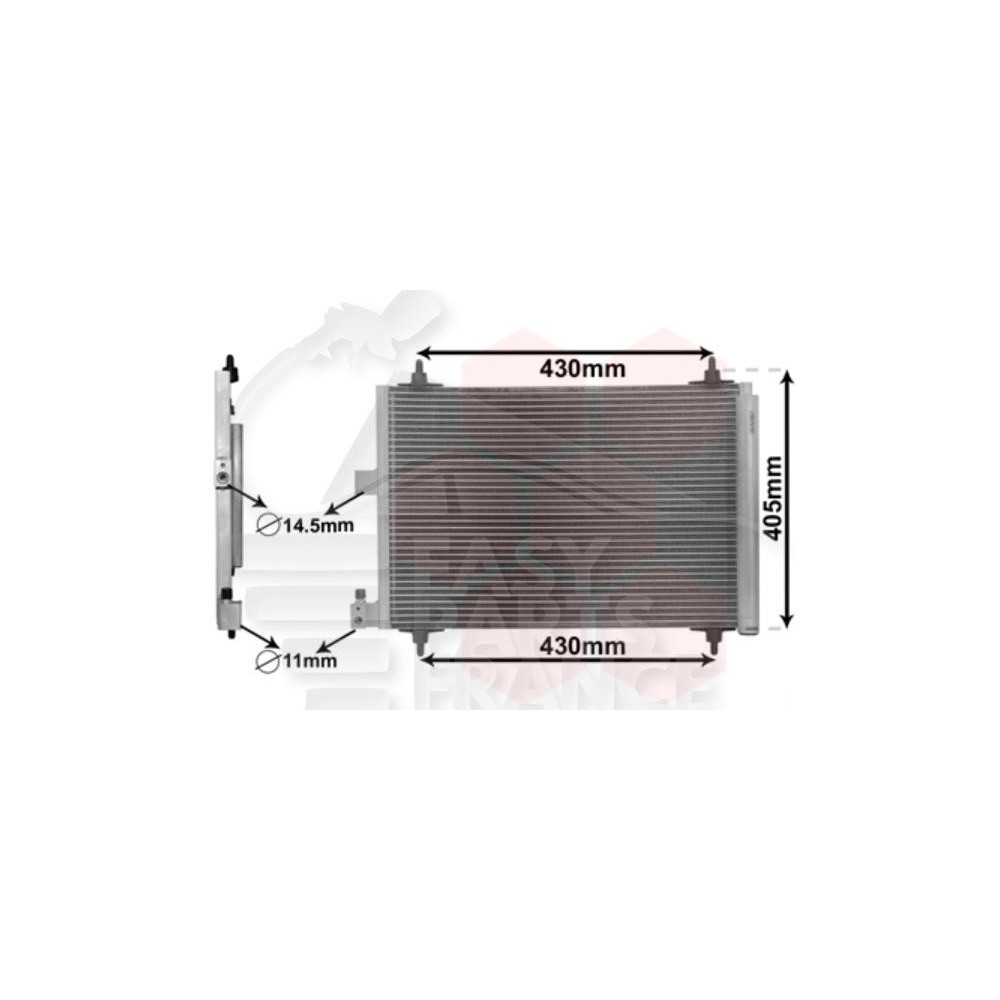 CONDENSEUR TOUS TYPES 520 X 362 X 16 pour CITROEN XSARA