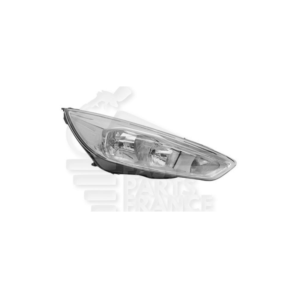 PHARE OPTIQUE DROIT H7+H1 ÉLECTRIQUE AVEC MOTEUR FOND CHROME - FEU LED pour FORD FOCUS RS
