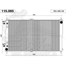 RADIATEUR 2.5 V6 / 2.9 TD BOÎTE AUTO AVEC OU SANS CLIM 702 X 420 X 28 pour KIA CARNIVAL