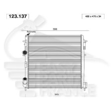 RADIATEUR 1.9 DCI AVEC OU SANS CLIM pour RENAULT KANGOO
