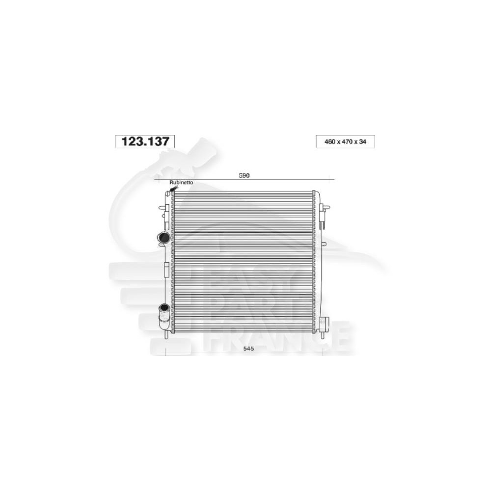 RADIATEUR 1.9 DCI AVEC OU SANS CLIM pour RENAULT KANGOO