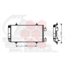 CONDENSEUR 3.0I 24V 712 X 364 X 16 pour LANCIA THESIS