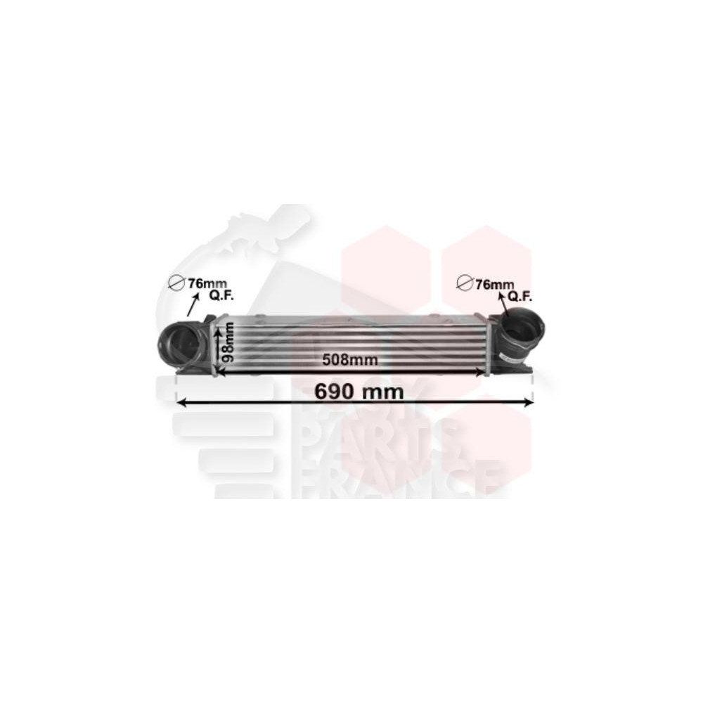 ECHANGEUR 325/330 DROIT BOÎTE AUTO 510 X 100 X 100 pour BMW S3 E92