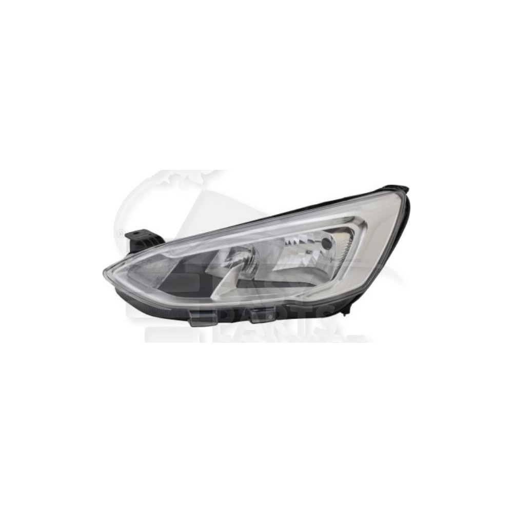 PHARE OPTIQUE GAUCHE H7+H1 LED ÉLECTRIQUE AVEC MOTEUR FOND CHROME pour FORD FOCUS