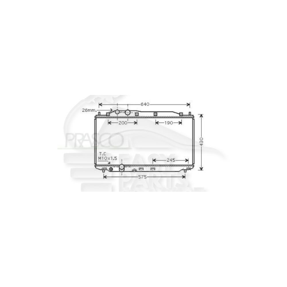 RADIATEUR 1.6/1.8 AVEC OU SANS CLIM .. BOÎTE AUTO pour HONDA CIVIC