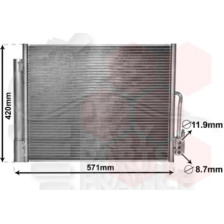 CONDENSEUR 1.4I - 1.3 CDTI - 1.7 CDTI  -11/14 - 499 X 409 X 16 pour OPEL MERIVA