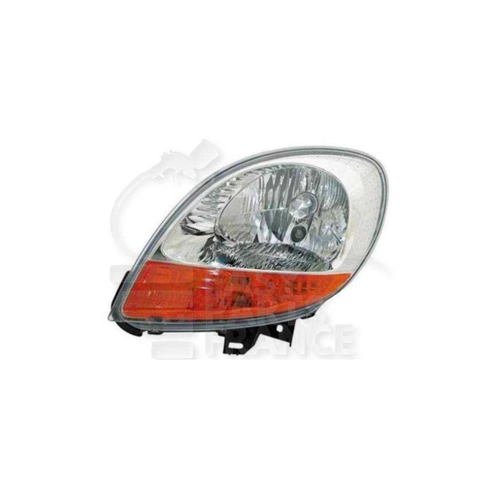 PHARE OPTIQUE GAUCHE H4 ÉLECTRIQUE SANS MOTEUR FOND CHROME FOND OR pour NISSAN KUBISTAR