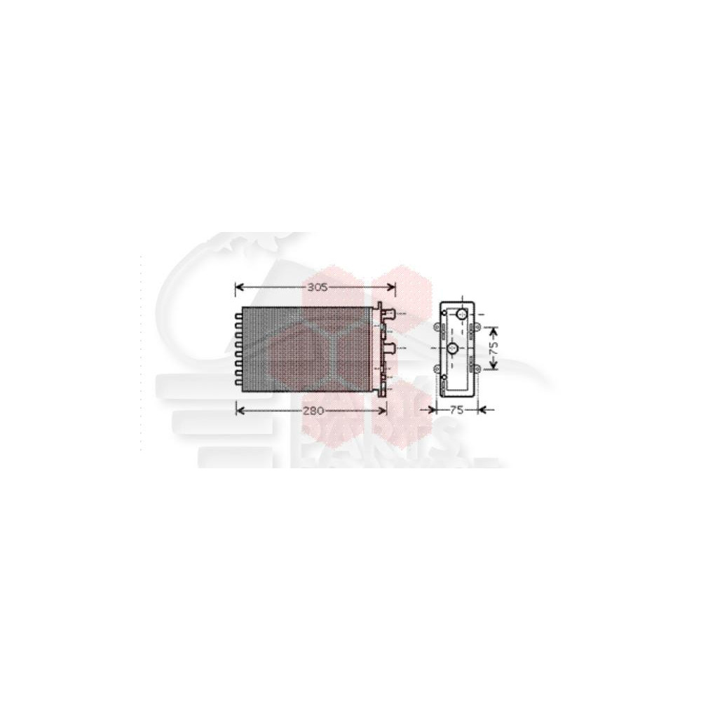 RADIATEUR DE CHAUFFAGE TOUS TYPES ATTELAGE REF OE 235 X 157 X 42 pour VOLKSWAGEN TRANSPORTER