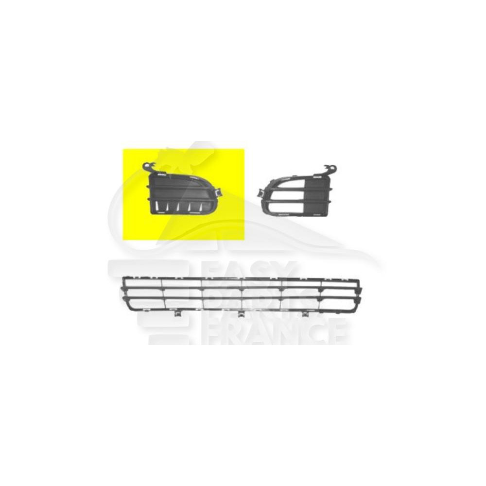 GRILLE DE PARE-CHOC AVANT-DROIT NOIRE pour FIAT IDEA