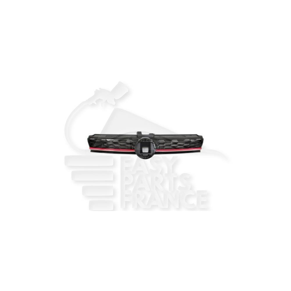 GRILLE DE CALANDRE NOIRE AVEC MOULURE ROUGE pour VOLKSWAGEN GOLF