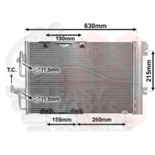 CONDENSEUR 1.2I - 1.6I /1.8I BA - 555 X 382 X 12 