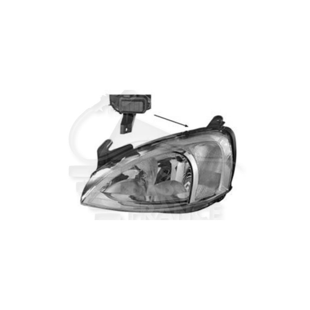 PHARE OPTIQUE GAUCHE H7+H7 ÉLECTRIQUE SANS MOTEUR MODÈLE MAGNETTI → 09/02 pour OPEL COMBO