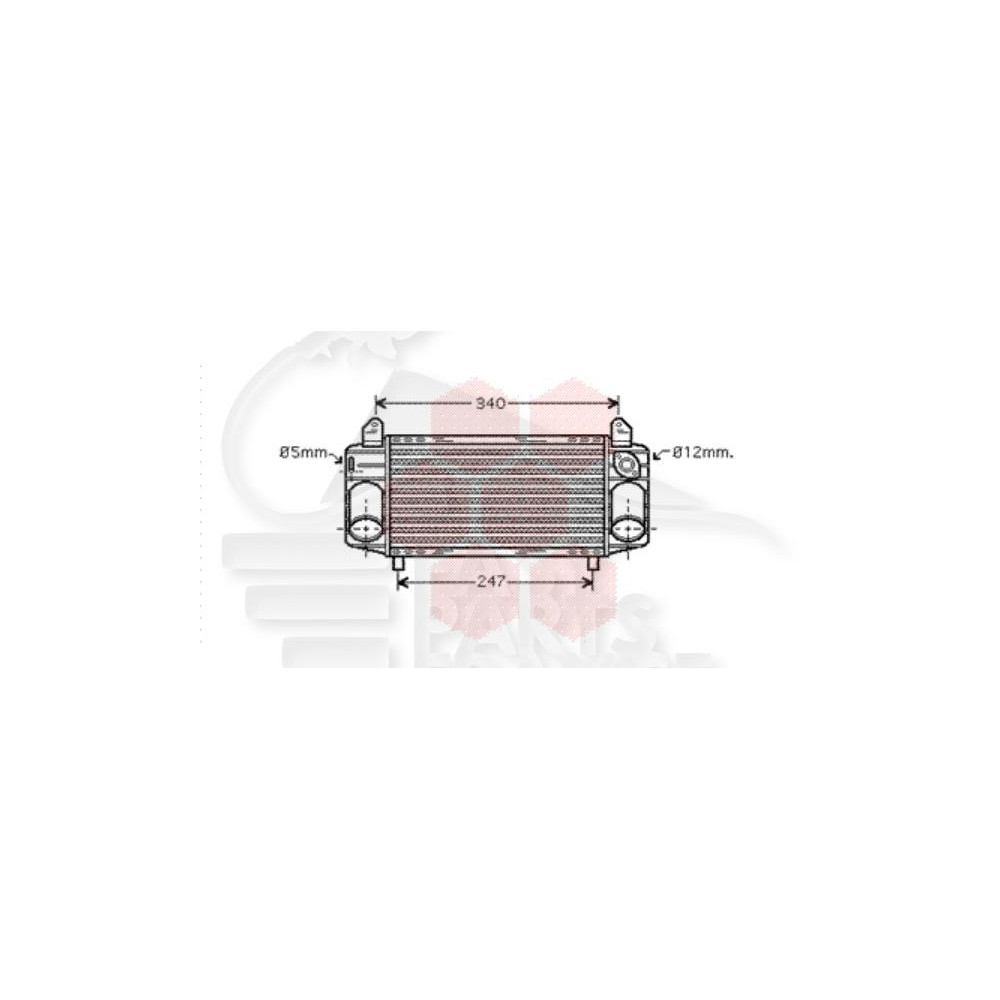 ECHANGEUR D'AIR 1.2 - 1.4 TDI 280 X 128 X 40 pour AUDI A2