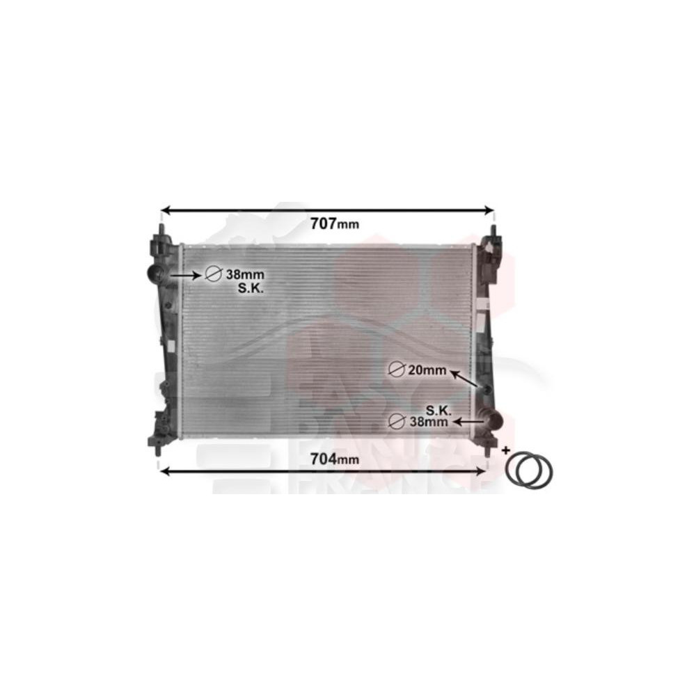 1.6 - 2.0 JTD AVEC OU SANS CLIM 620 X 395 X 27 pour OPEL COMBO