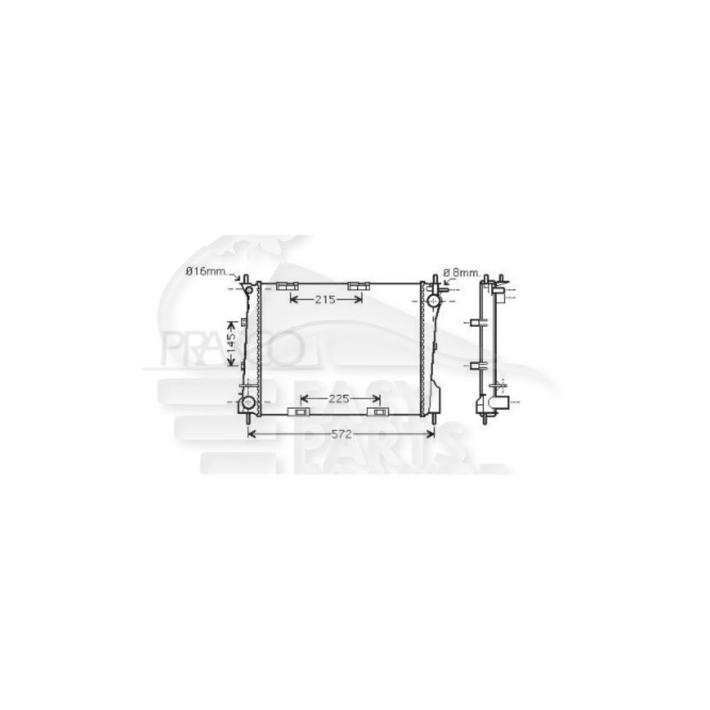 RADIATEUR 2.0 BOÎTE MÉCA SANS CLIM pour RENAULT CLIO