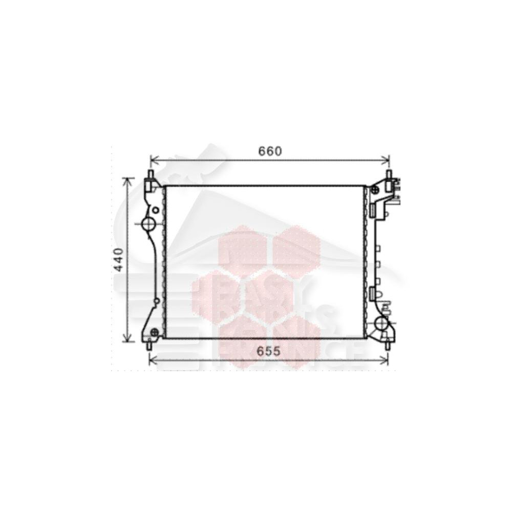 RADIATEUR 1.4I 540 X 414 X 18 pour FIAT DOBLO